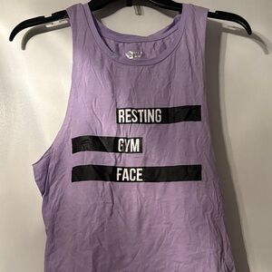 Purple Tank Top with Graphic Print